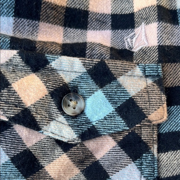 Volcom Kids Checkered Shirt - Blue, Brown, and Black - Picture 9 of 13